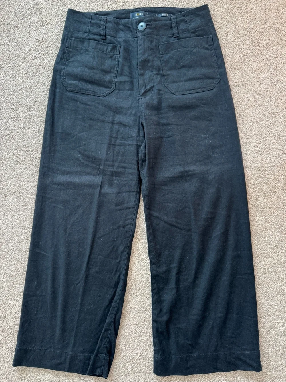 Maeve The Colette Black Wide Leg High-Rise Pants Size 10 - Picture 2 of 8